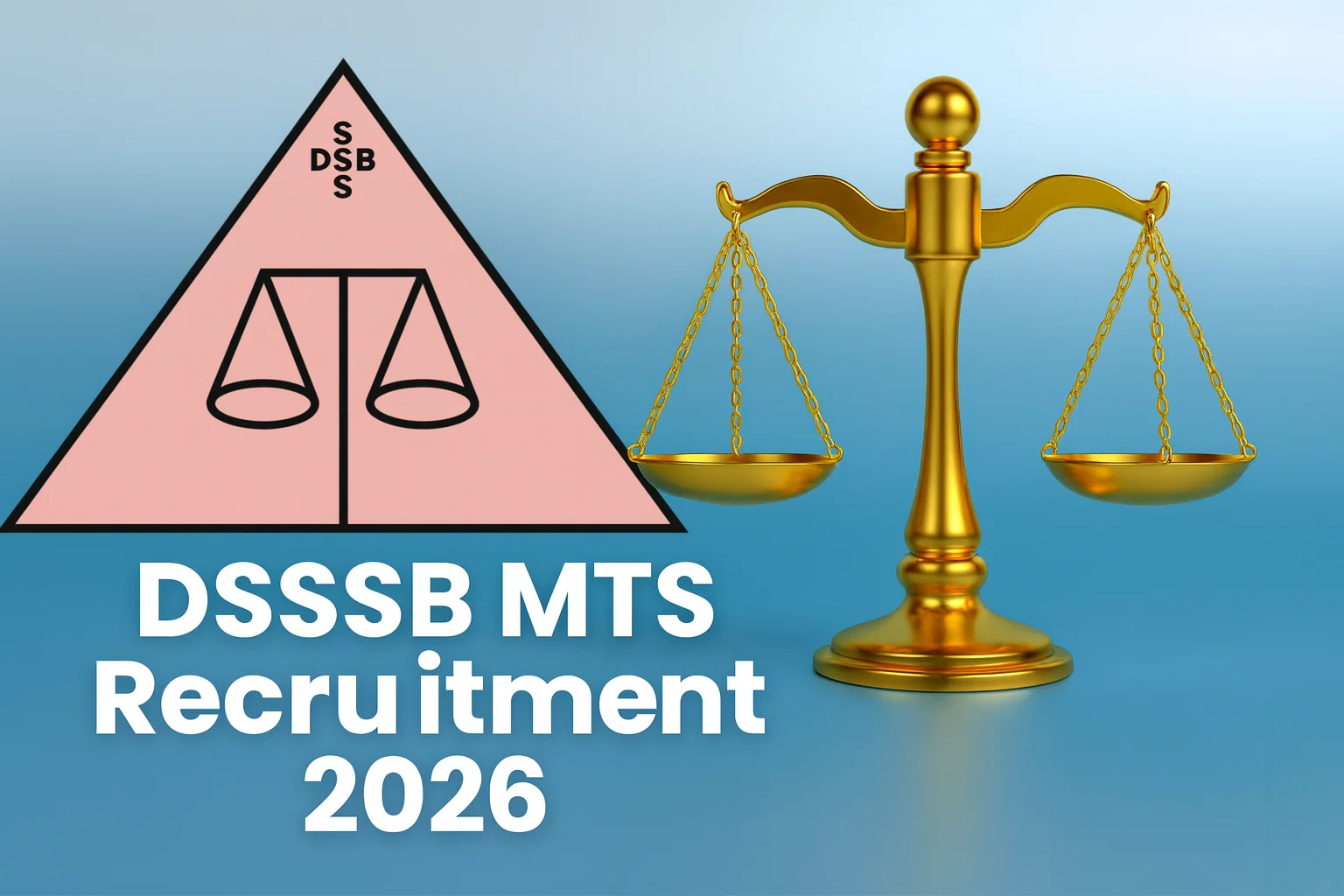 DSSSB MTS Recruitment 2026