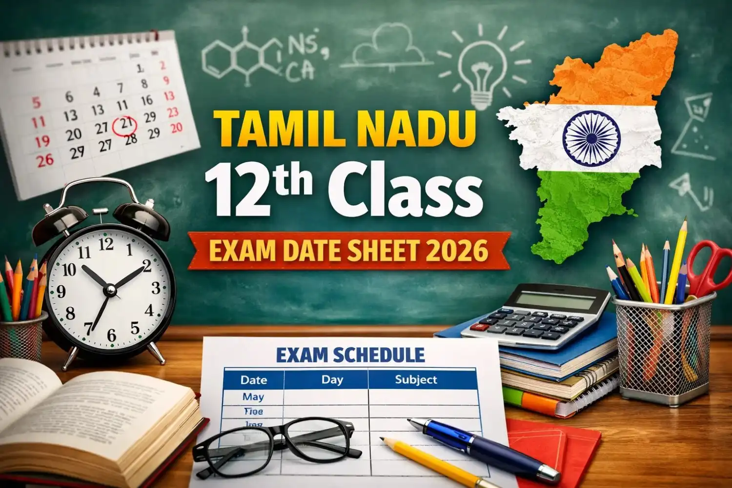 Tamil Nadu 12th Class Exam Date Sheet 2026